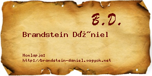 Brandstein Dániel névjegykártya
